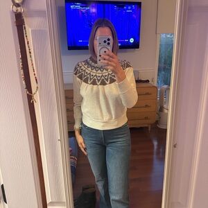 MOTHER The Half Of Me Fair-Isle Sweater